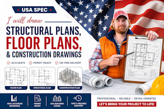 draw structural plans, floor plans, and construction drawings