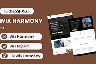 fix wix harmony, redesign wix harmony , redesign wix website