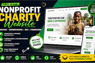 develop nonprofit charity donation website crowdfunding ngo fundraising website