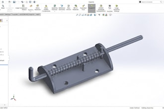 design parametric multi part bracket, kinematic mechanism assembly in autocad