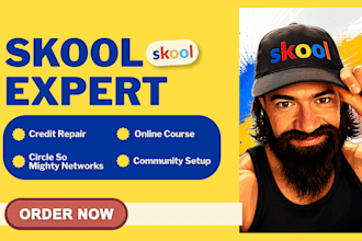 skool community setup skool online course skool online community credit repair