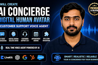 build real time ai receptionist avatar voice agent appointment booking CRM voip