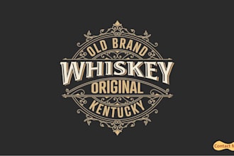 create old english font and vintage logo design