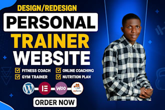design personal trainer, gym website, fitness website, yoga website