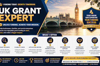 write a professional UK grant application, grant proposal