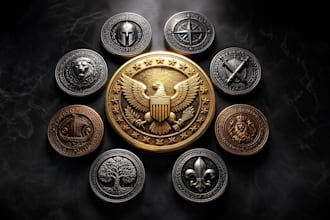 design custom challenge coin, medal and realistic 3d coin