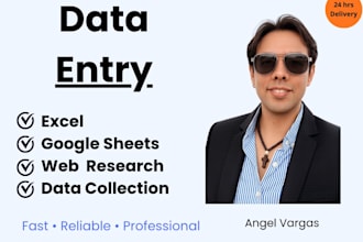 do accurate data entry, excel, web research and copy paste