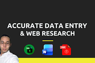 do expert web research, data entry, and internet research