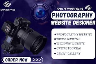 build squarespace photography website and wedding website