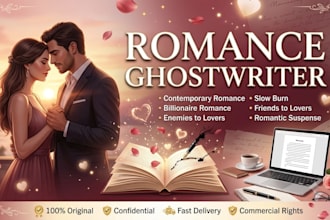be your romance ghostwriter and ebook writer
