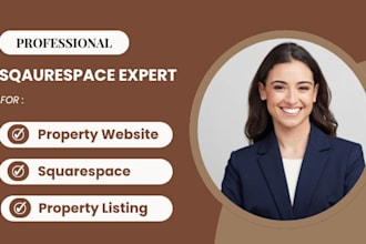 build squarespace real estate property listing and management website