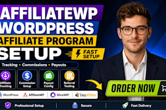 set up affiliatewp wordpress affiliate program tracking and payouts