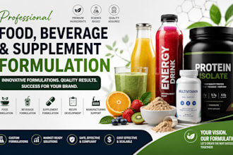 develop manufacturing ready food and beverage formulations