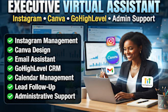instagram executive virtual assistant canva designer gohighlevel va admin suppor