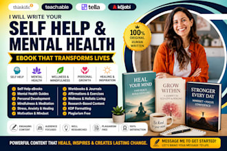 write self help, mental health, life coach, wellness ebook journal amazon kdp