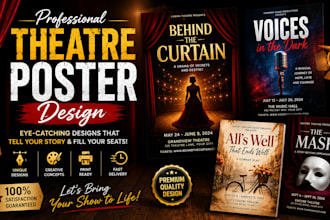 theatre poster movie poster film poster signage flyer design playbill in 24hrs