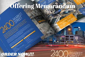 design commercial real estate offering memorandum, illustrated map, om brochure