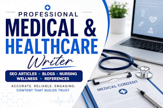 write SEO medical, healthcare, nursing and wellness content