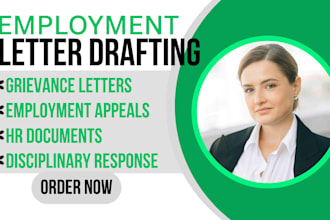 draft or review employment grievance and appeal letters