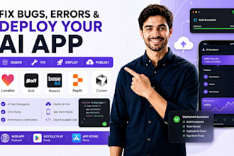 fix bugs errors deploy lovable bolt base44 replit ai cursor vibe coded app store