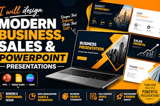design modern business, sales, and powerpoint presentations