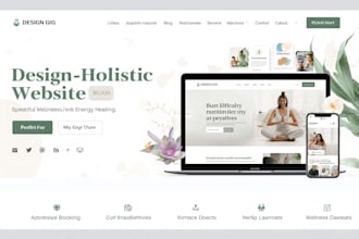 design holistic website wellness natural healing energy healing reiki website