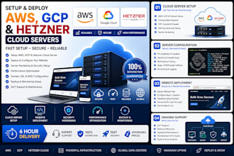 setup AWS gcp hetzner cloud server and deploy website