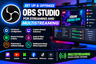 set up and optimize obs studio for streaming and multistreaming