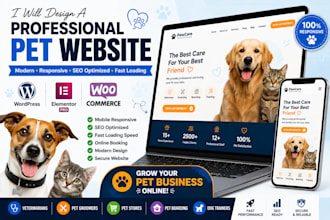 build a professional pet website with wordpress and elementor