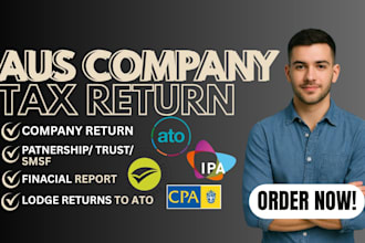 lodge australian company, trust or smsf tax return with bas