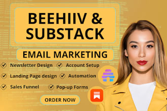 creazione e gestione newsletter professionale su beehiiv e substack
