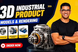 do 3d industrial product models and rendering, or  3d mechanical product design