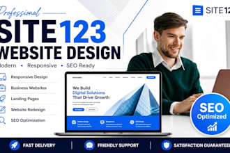 design responsive site123 website, redesign, landing page, fix errors and SEO