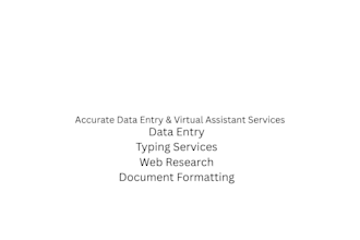 do accurate data entry typing and web research