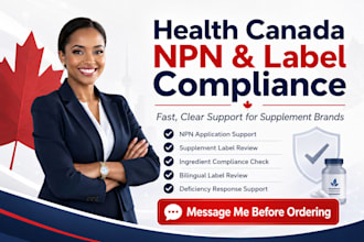 prepare your health canada npn application for supplement compliance
