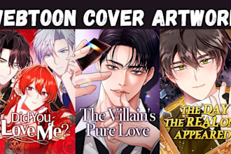 draw webtoon cover manga cover light novel cover webcomic webnovel cover