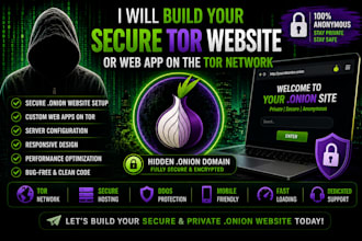 create a secure private onion website or web app on the tor network