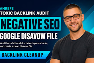 do audit ahrefs toxic backlinks, negative SEO and create google disavow file