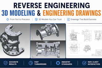 provide reverse engineering, 3d modeling, and engineering drawings
