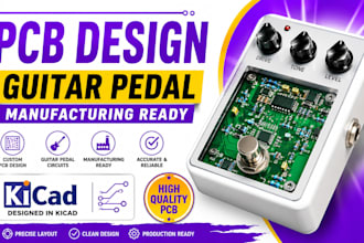 design manufacturing ready printed circuit board pcb guitar pedal effects kicads
