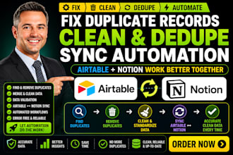 fix airtable notion duplicate records data cleanup dedupe sync automation
