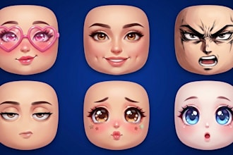 illustrate roblox ugc faces with flawless, optimized game mesh