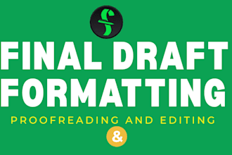 professionally format your script using final draft