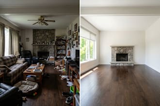 remove furniture, declutter, and enhance real estate photos