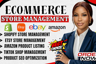 do ecommerce store management for etsy ebay amazon tik tok shop shopify manager
