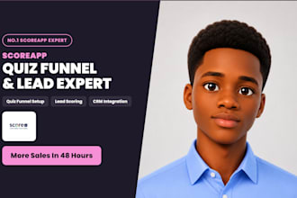 build scoreapp quiz funnel, scorecard and ai dynamic report for lead gen