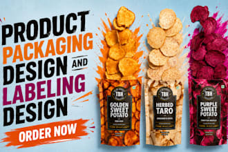 do product label design, pouch label, food label, bottle label packaging design