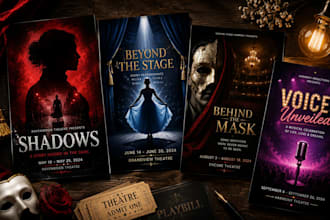 theatre poster movie poster film poster flyer design signage playbill in 24hrs