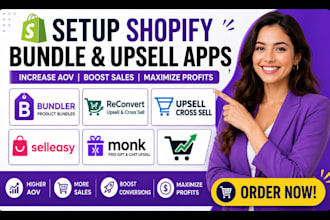 setup shopify bundle upsell bundler reconvert upsell cross sell selleasy monk