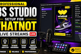 set up vertical obs studio for whatnot live streams